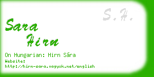 sara hirn business card