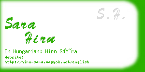 sara hirn business card